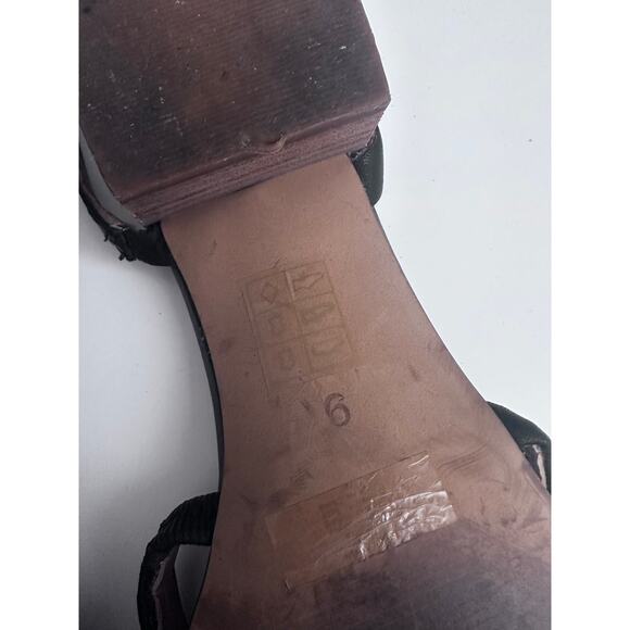 Madewell Addie Black Leather Slingback Block Heels - Size 9 - Picture 8 of 8